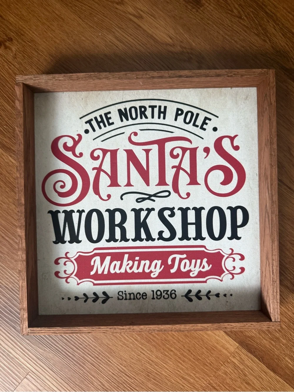 Santas Workshop Wooden Sign